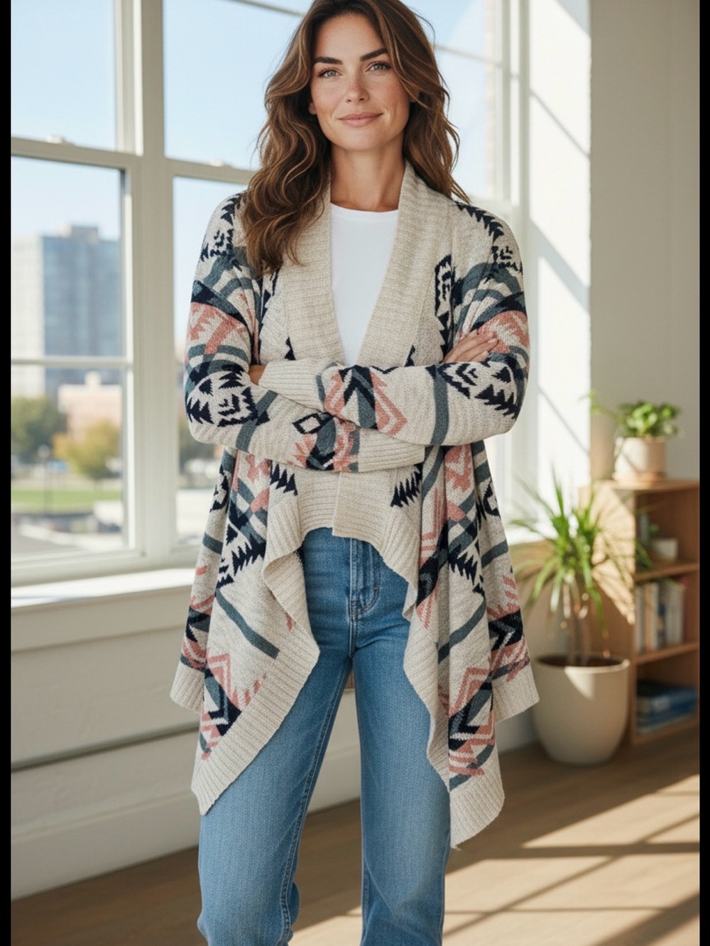 Hippie Rose Southwest Wrap Sweater